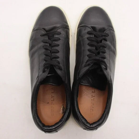 SUITSUPPLY Damian Men's Size 10.5 Black Leather Lace Up Sneakers